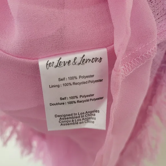 For Love & Lemons Kamara Pink Fuzzy Dress - Picture 14 of 14